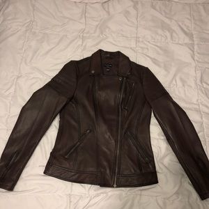 Women’s leather bikers jacket